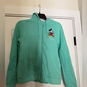 Disney Aqua Mickey Mouse Zip-Up Hoodie